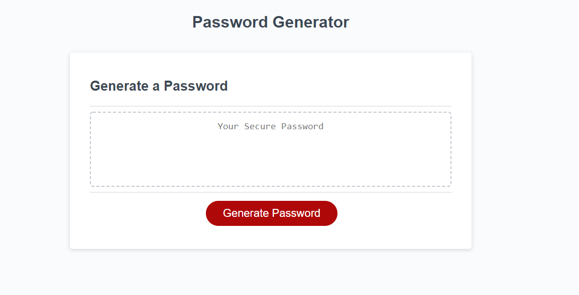 PasswordGenerator